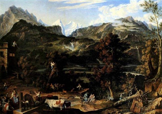Joseph Anton Koch The Upland near Bern oil painting image